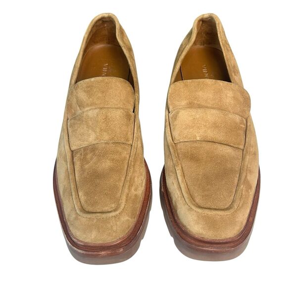 Vince Robin Brown Suede Leather Square Toe Penny Loafer Womens US 10 M EU 41 main image 8